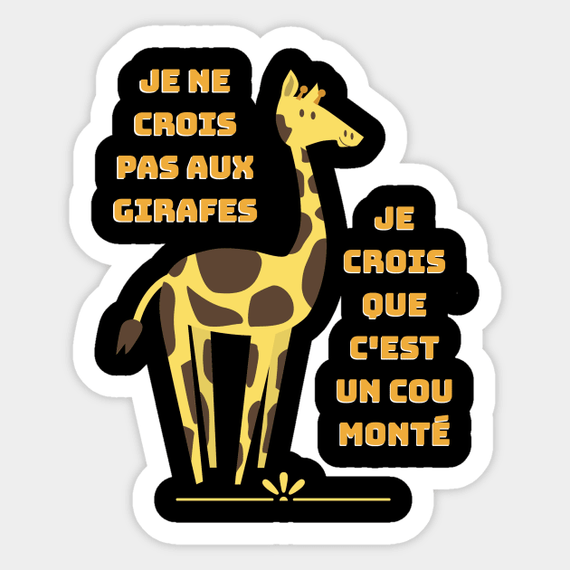 Humour girafe - Jeux de mots cou monté Sticker by spiritual